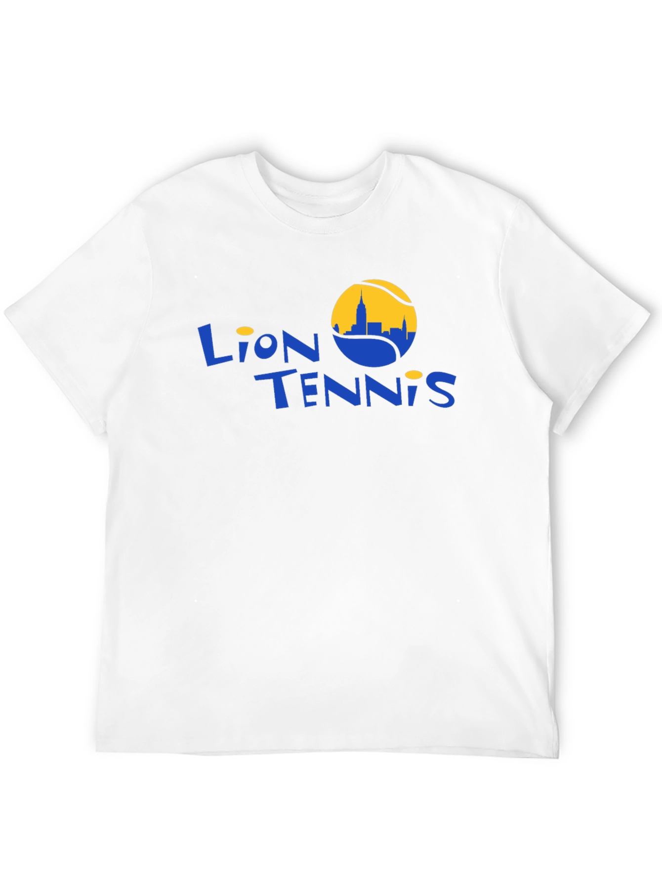 Lion Tennis Black Graphic T-Shirt