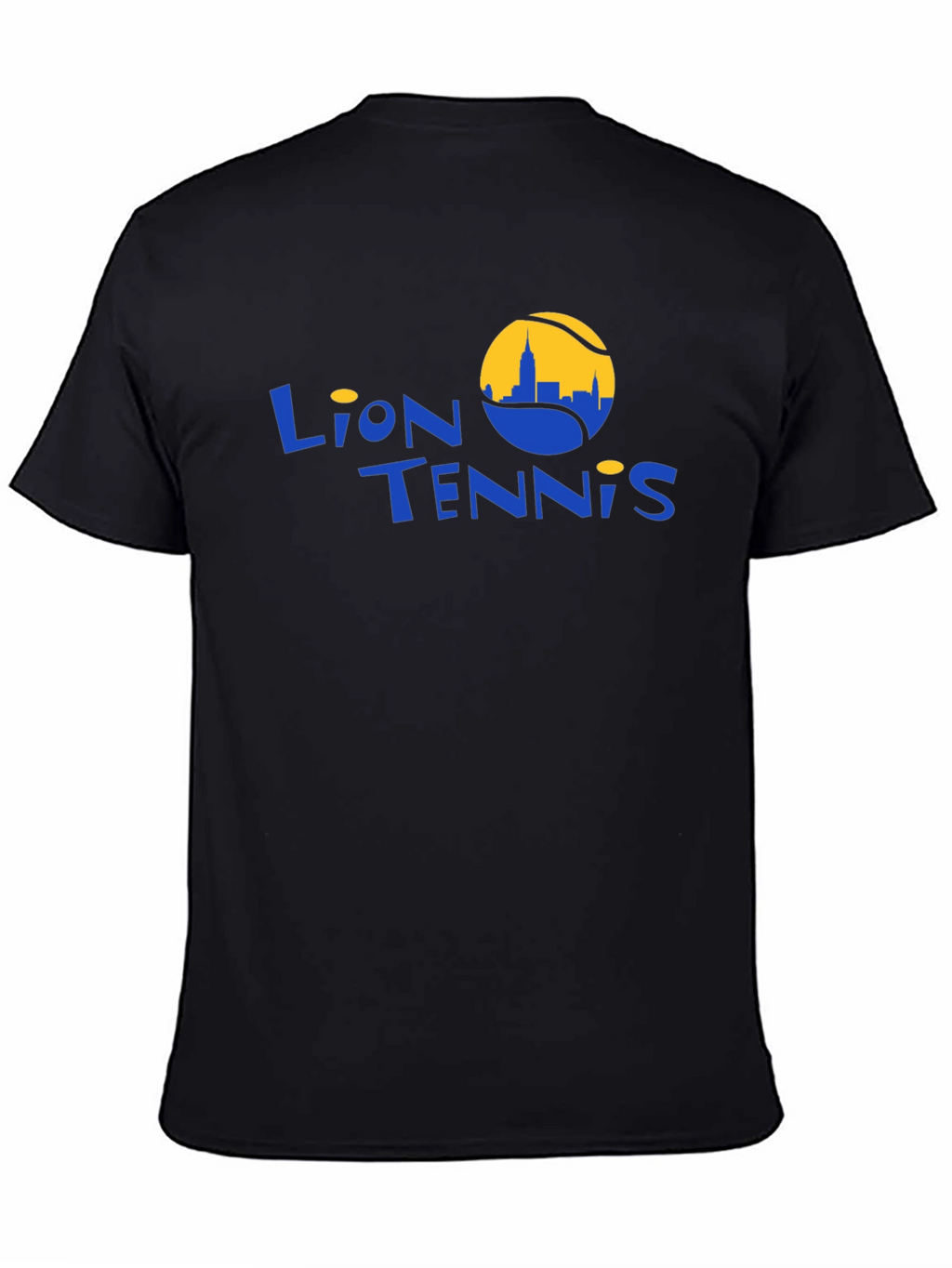 Lion Tennis Black Graphic T-Shirt
