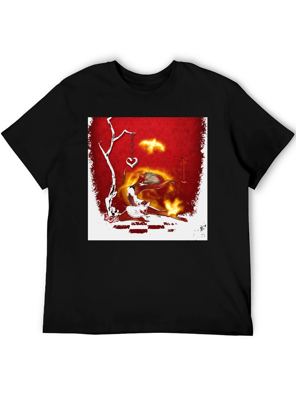 Mystic Dancer Graphic Tee - Soft Black Cotton