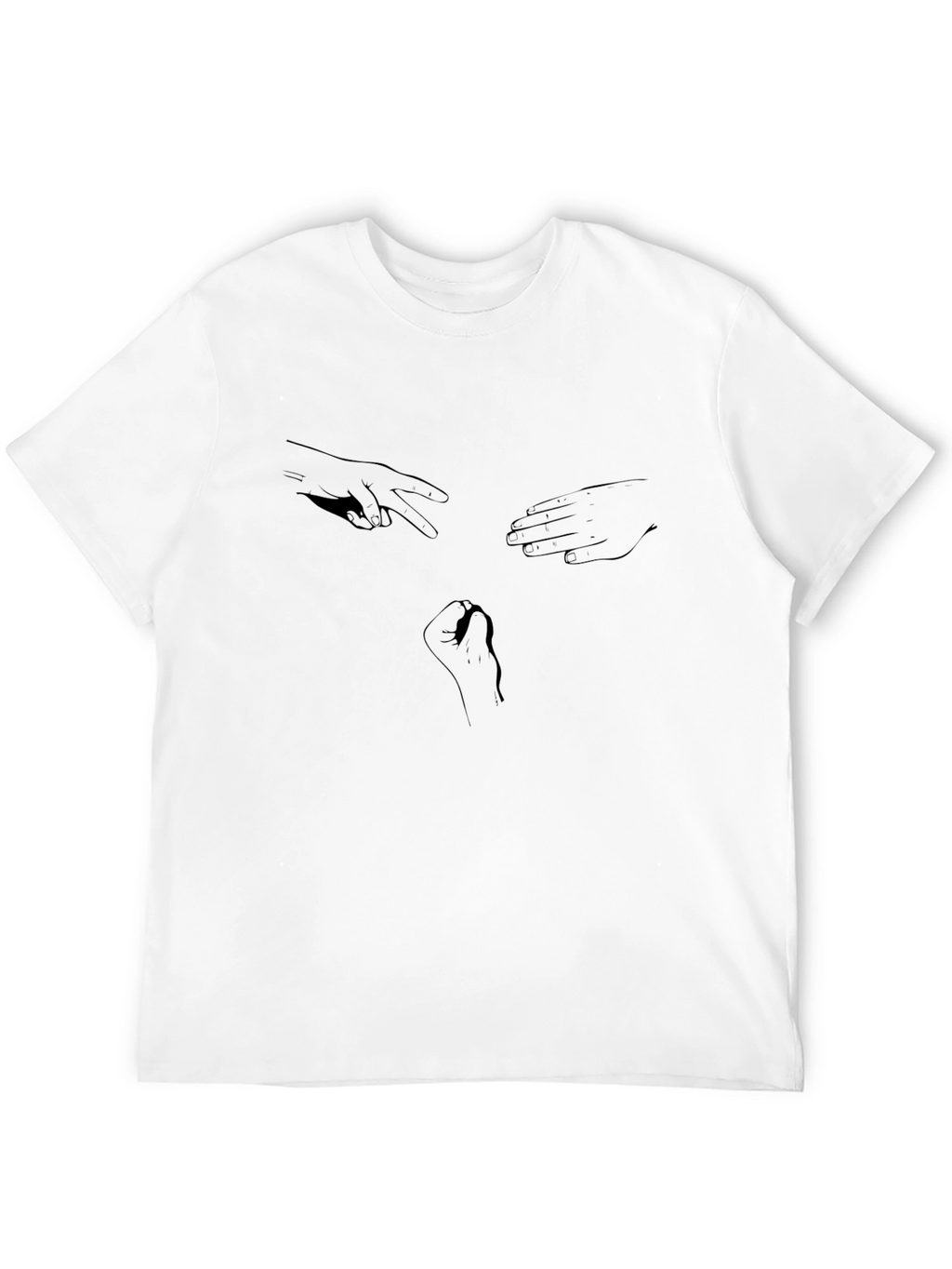Rock Paper Scissors Graphic Tee - Black
