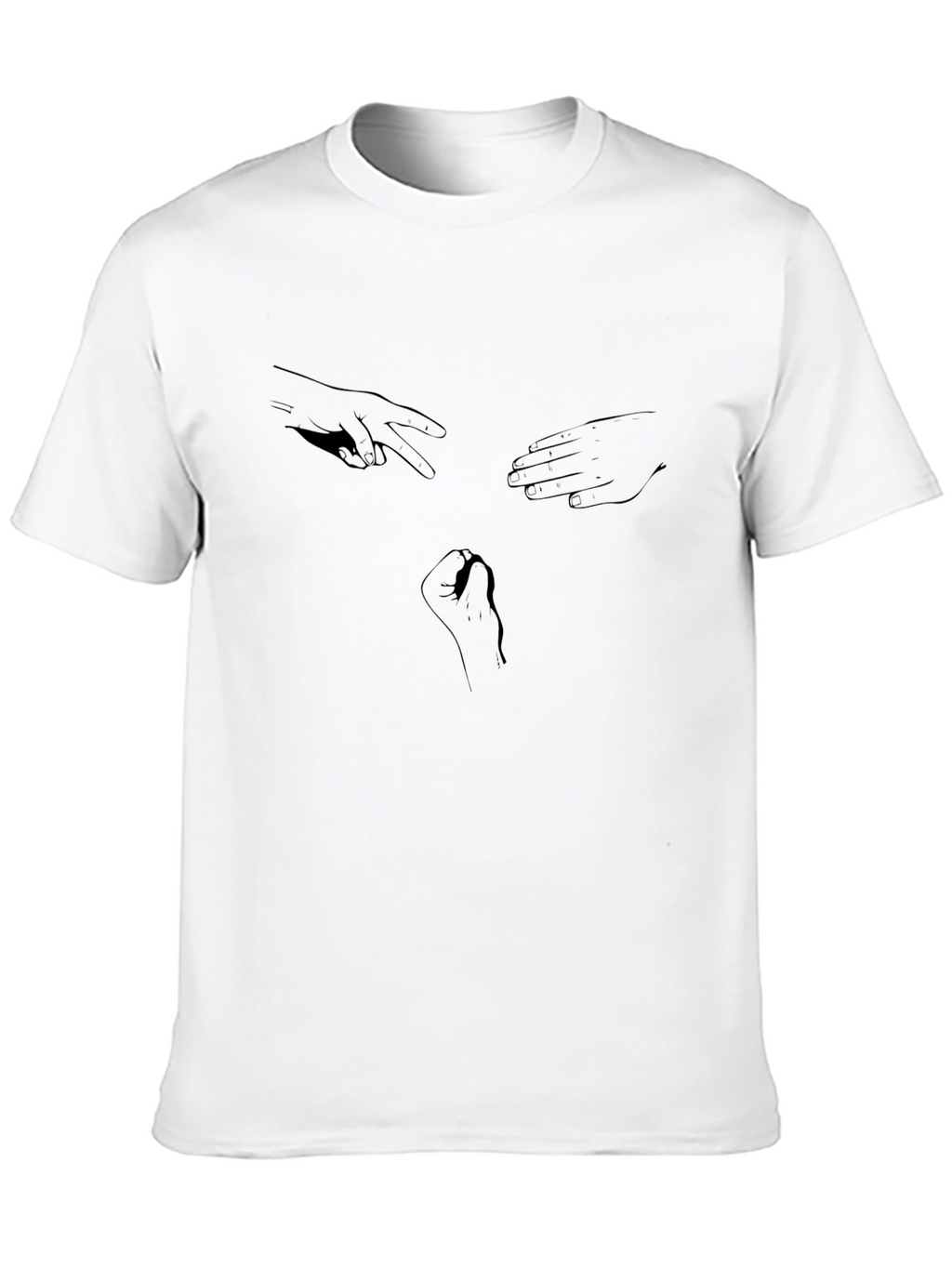 Rock Paper Scissors Graphic Tee - Black