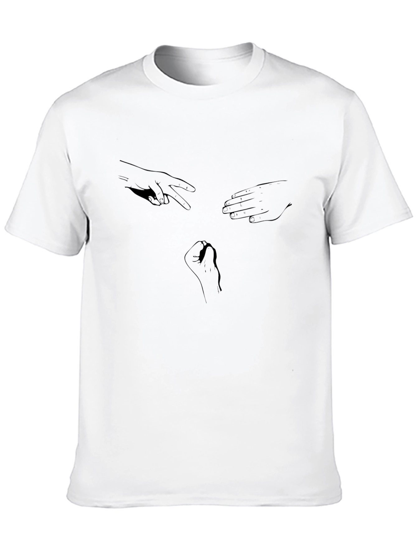 Rock Paper Scissors Graphic Tee - Black