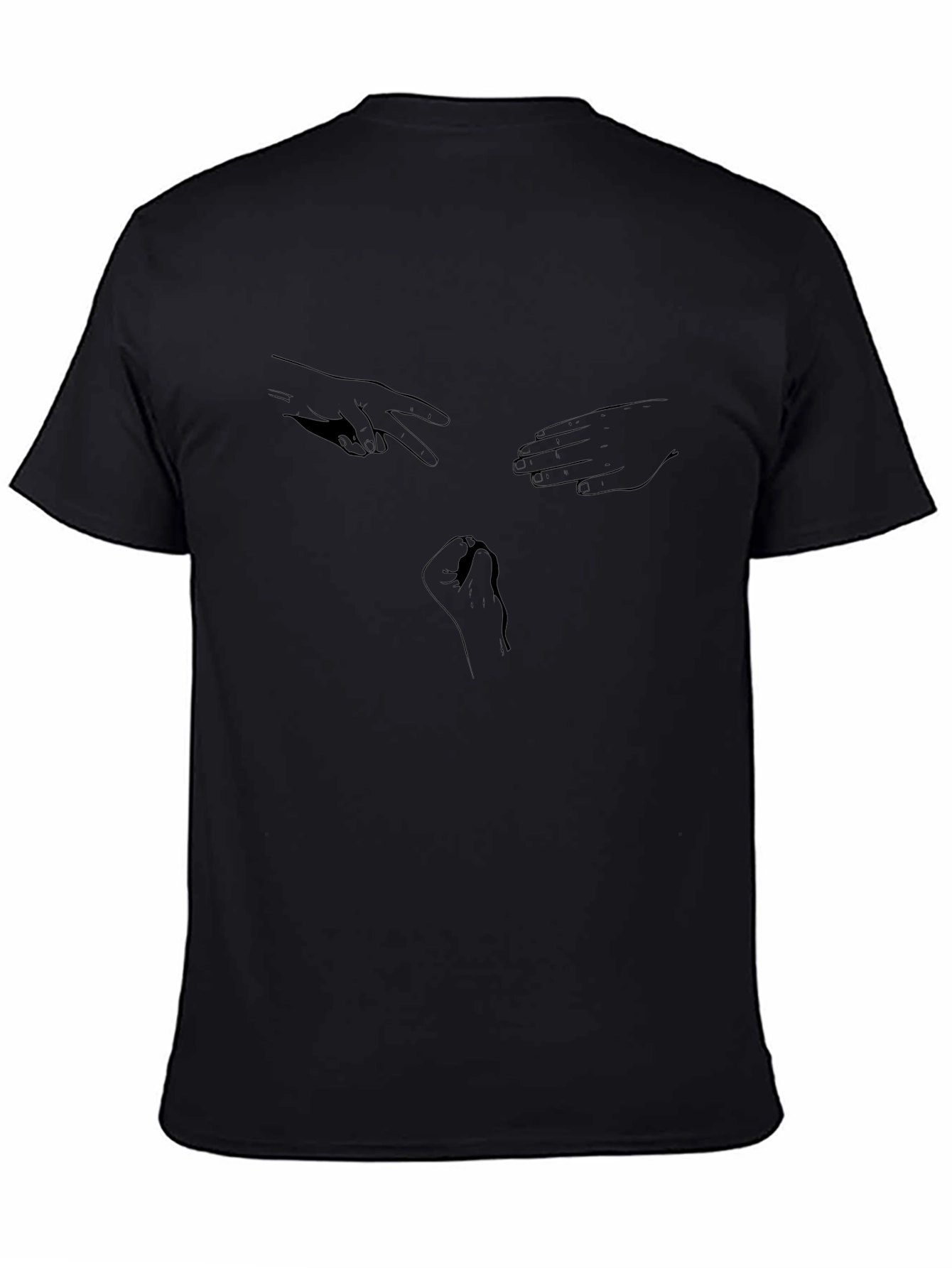 Rock Paper Scissors Graphic Tee - Black