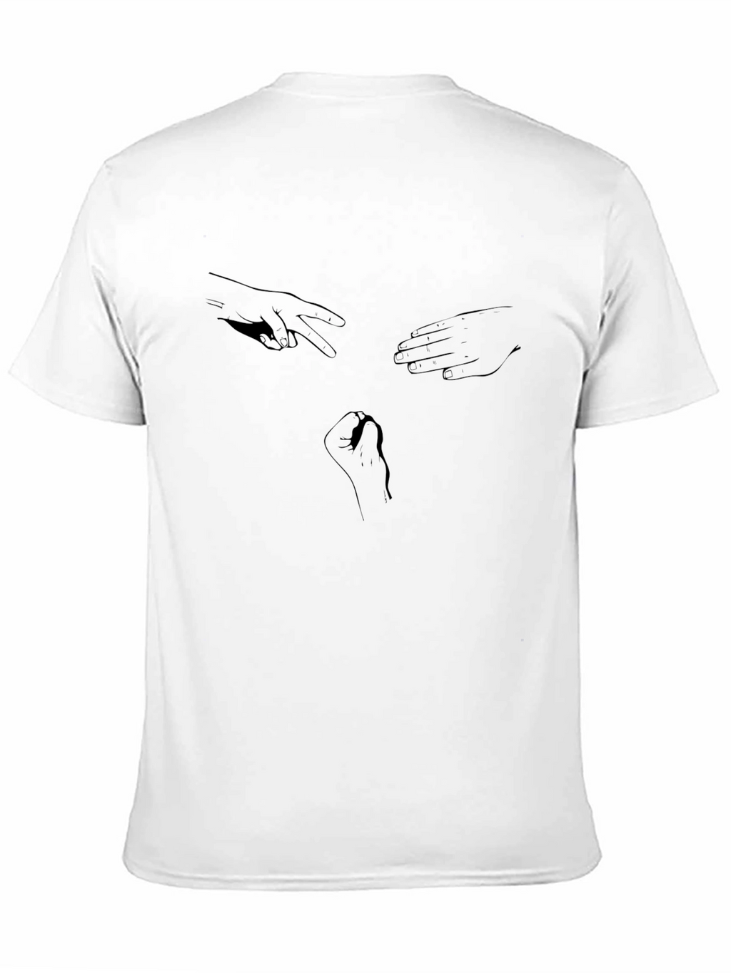 Rock Paper Scissors Graphic Tee - Black