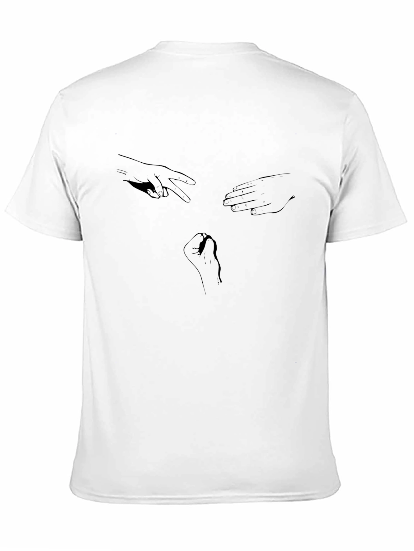 Rock Paper Scissors Graphic Tee - Black