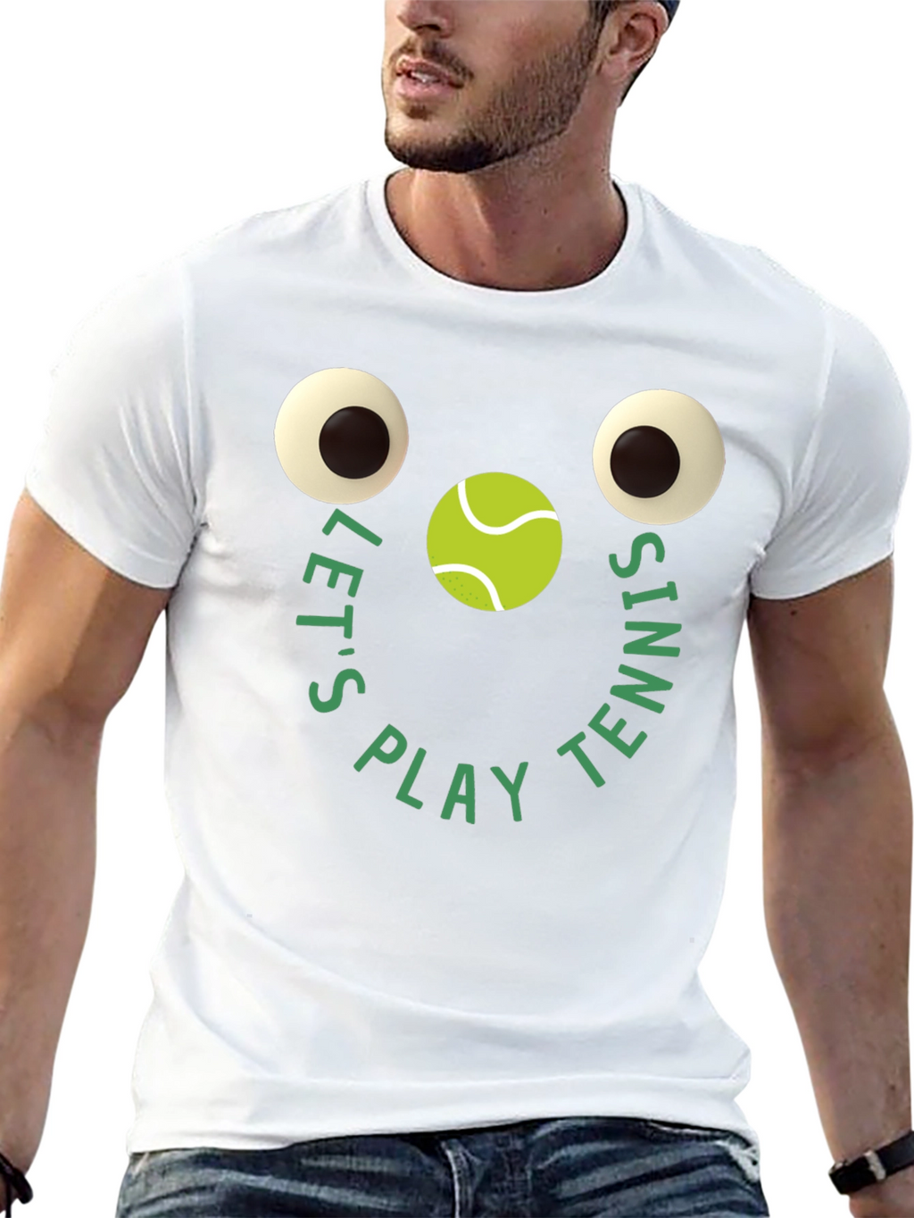 Funny Tennis Graphic Tee - Lets Play Tennis T-Shirt