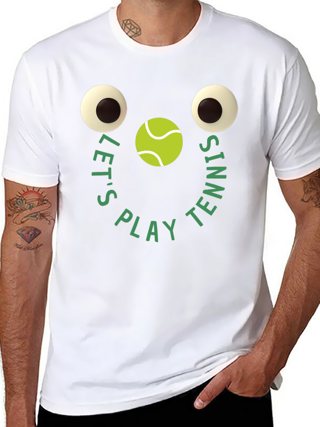 Funny Tennis Graphic Tee - Lets Play Tennis T-Shirt