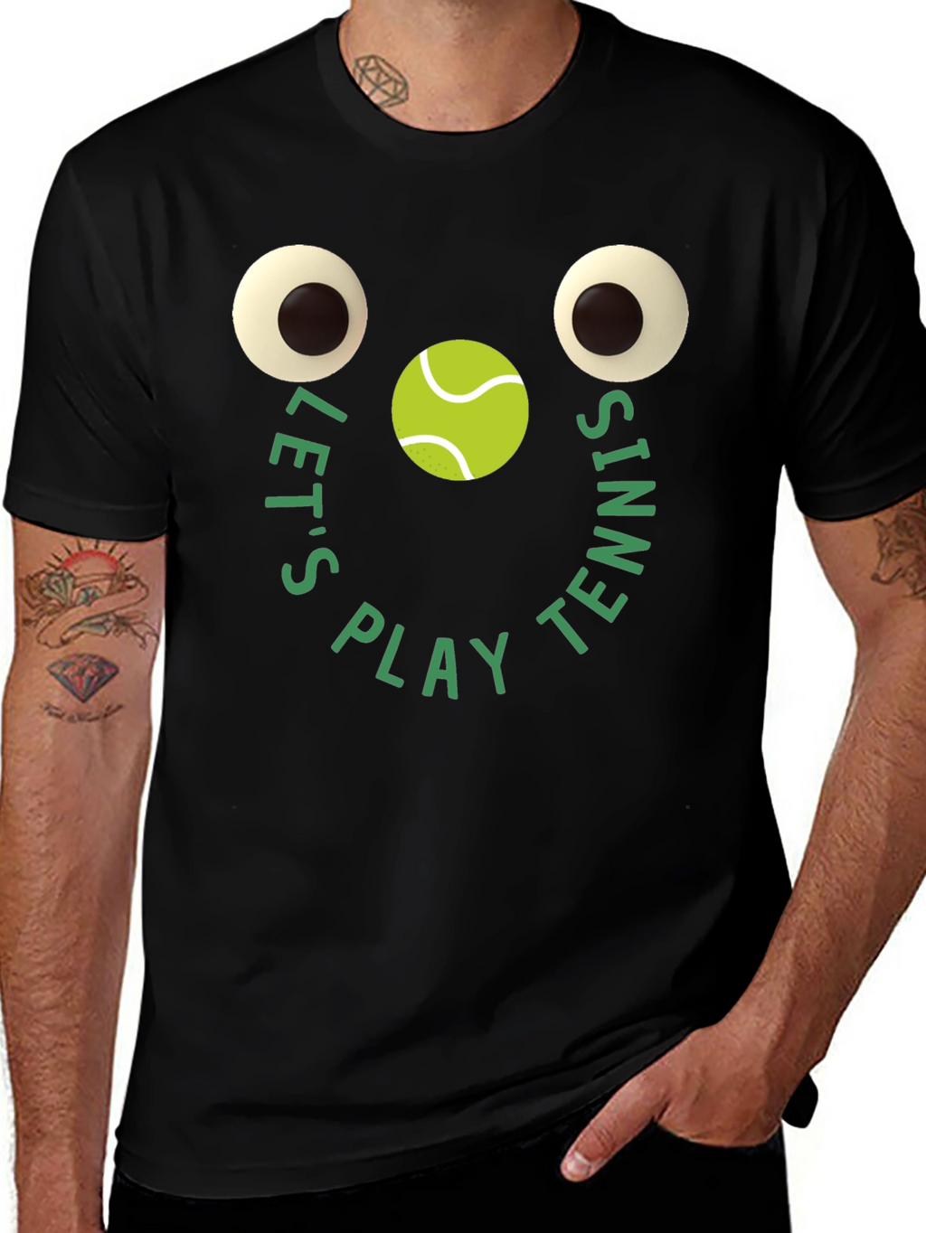 Funny Tennis Graphic Tee - Lets Play Tennis T-Shirt