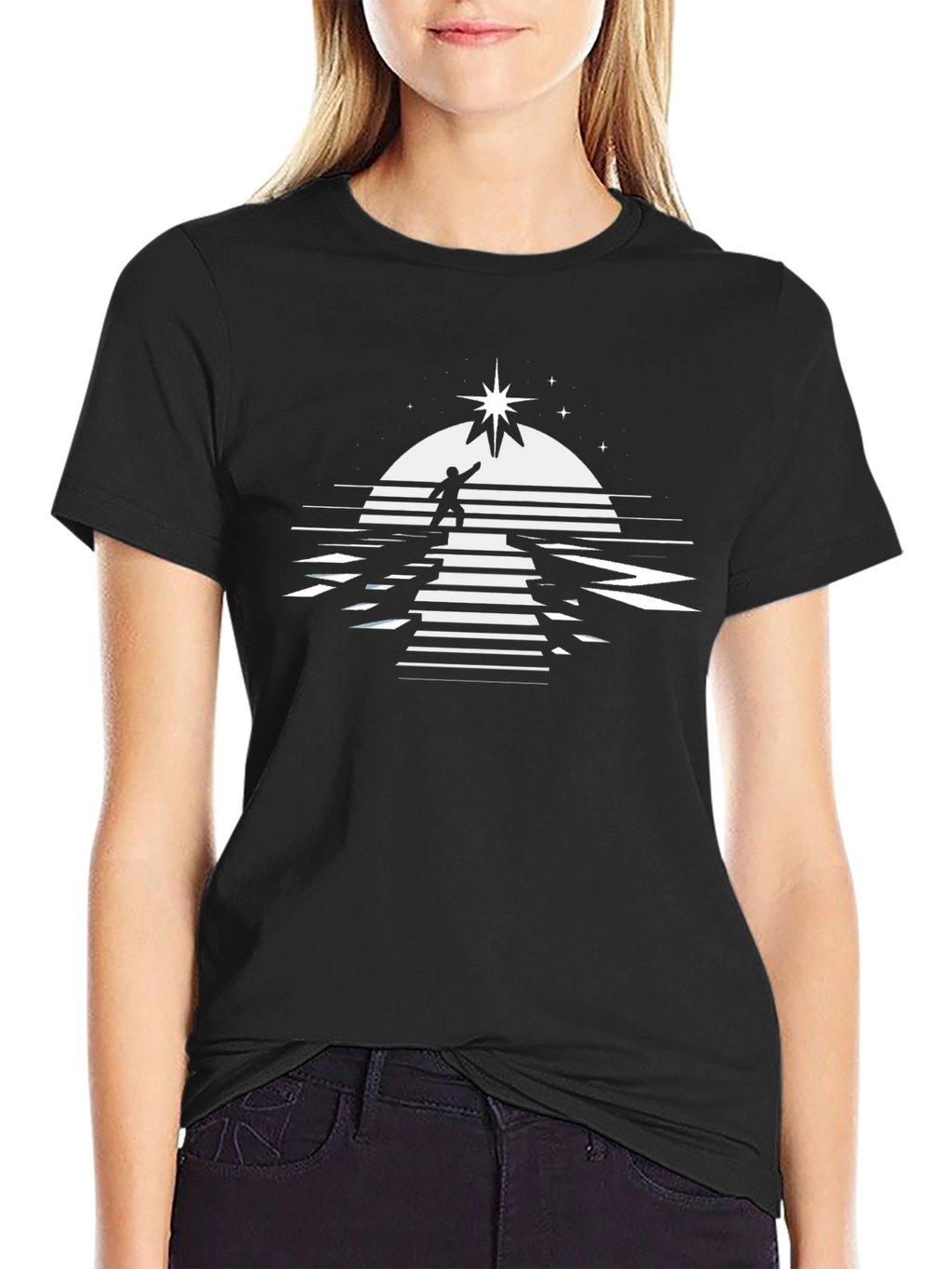 Reach for the Stars Graphic Tee - Black