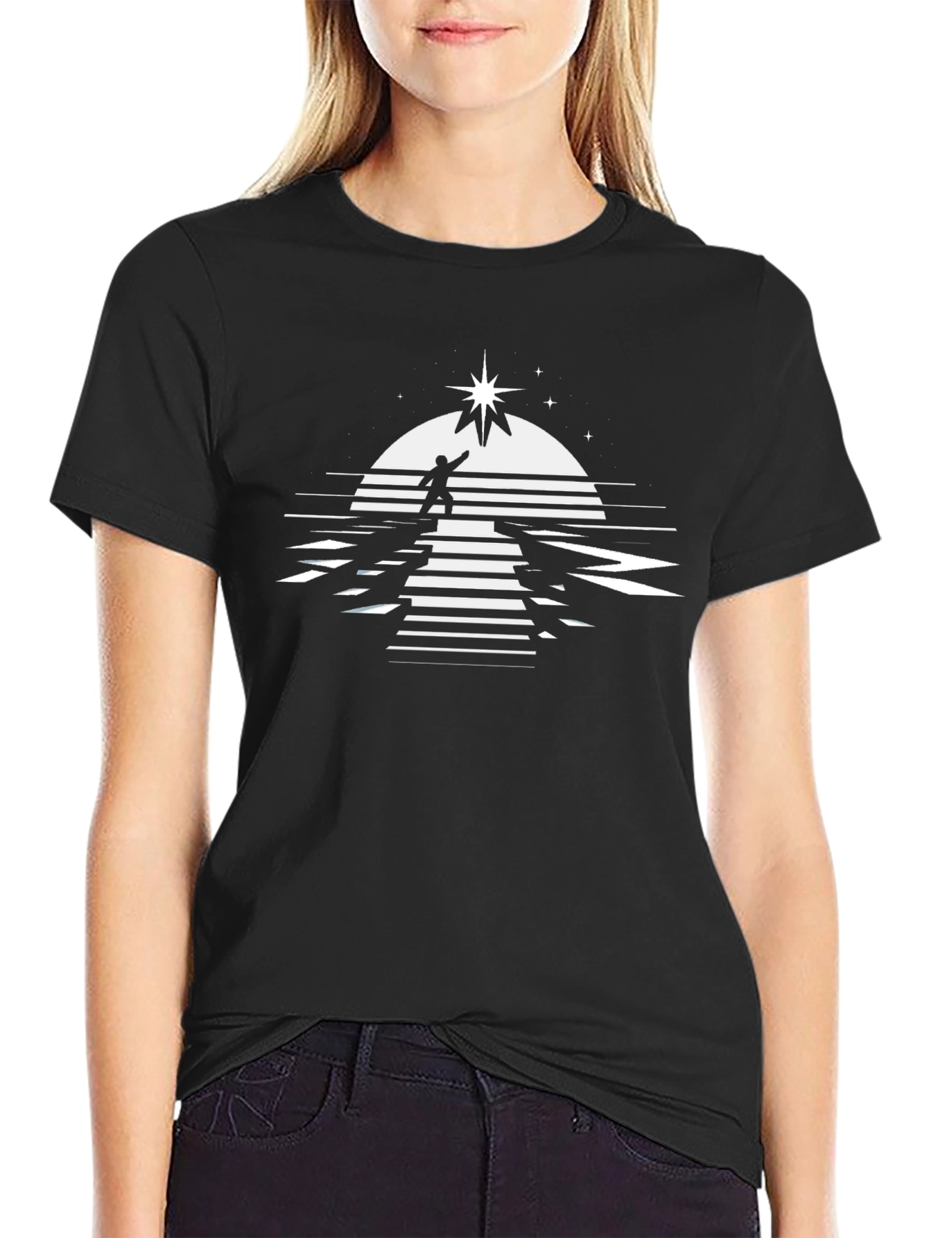 Reach for the Stars Graphic Tee - Black