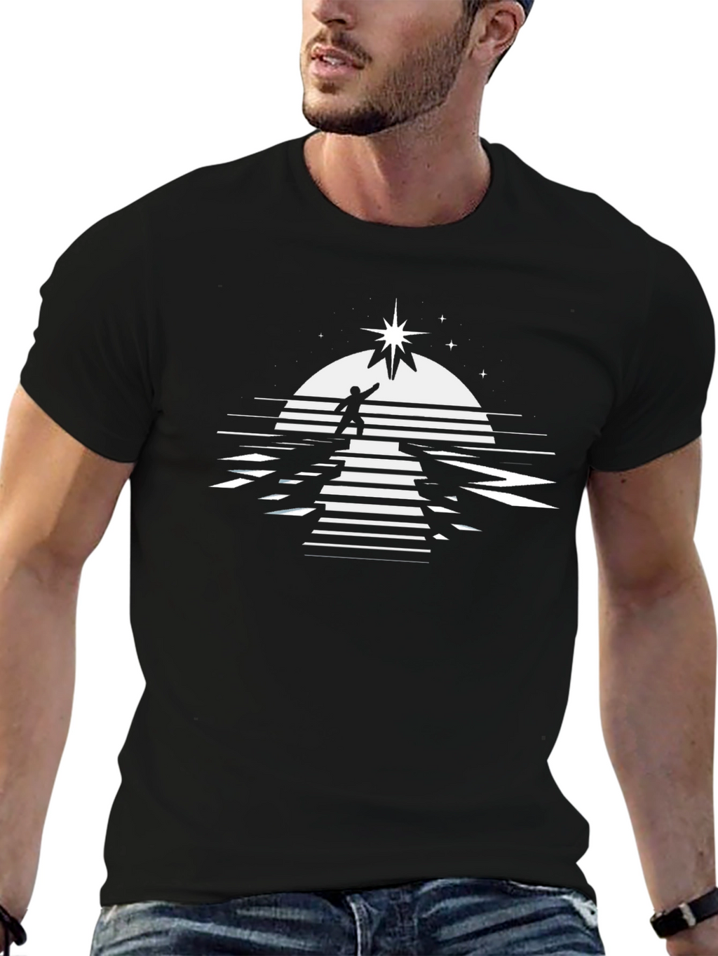 Reach for the Stars Graphic Tee - Black