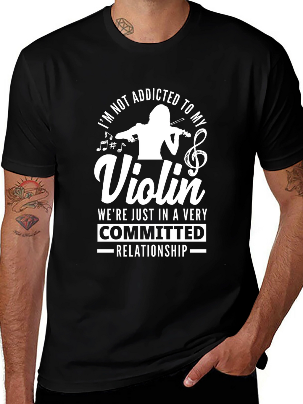 Funny Violinist T-Shirt: Committed Relationship Musician Tee