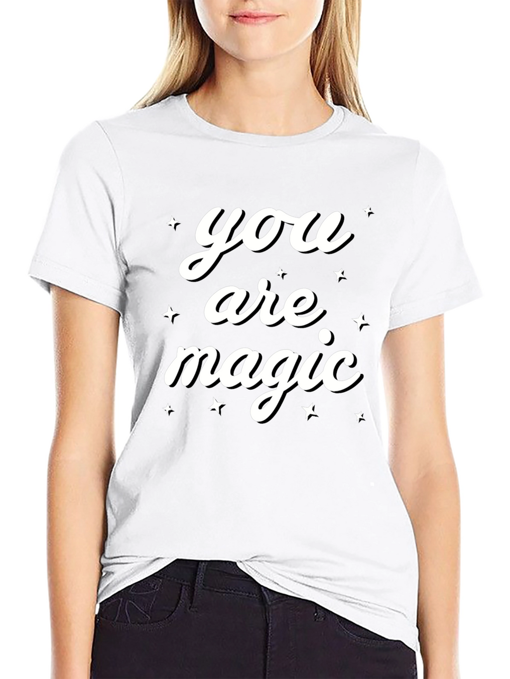 You Are Magic Graphic Tee - Black Casual Shirt
