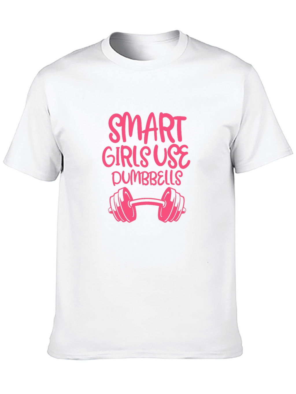Smart Girls Use Dumbbells Graphic T-Shirt - Black
