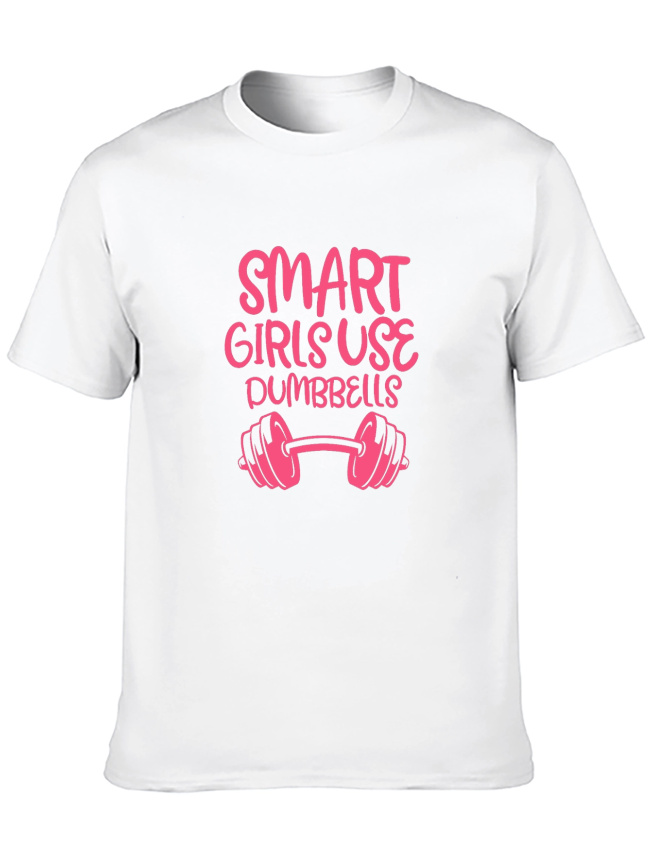 Smart Girls Use Dumbbells Graphic T-Shirt - Black