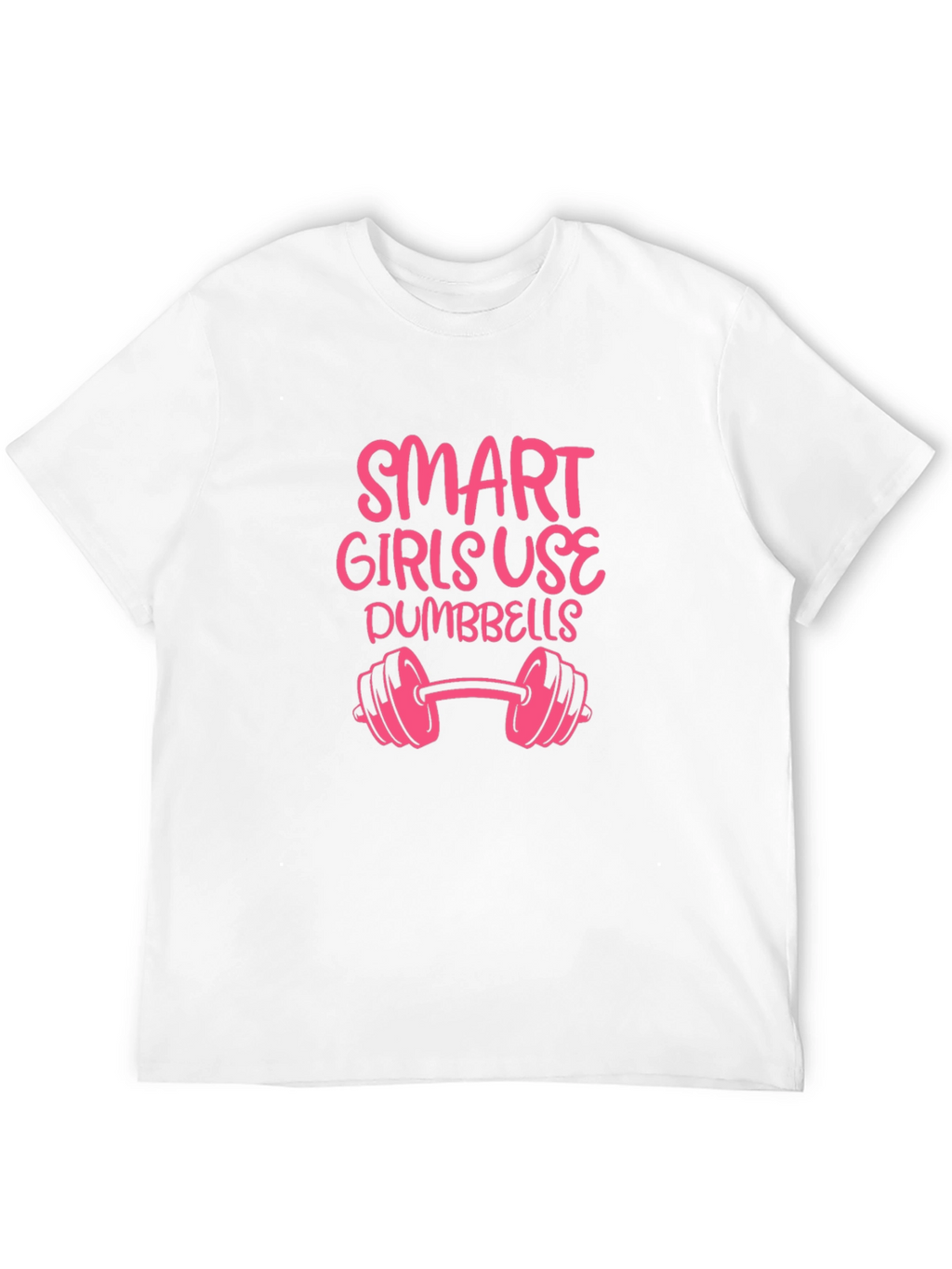 Smart Girls Use Dumbbells Graphic T-Shirt - Black