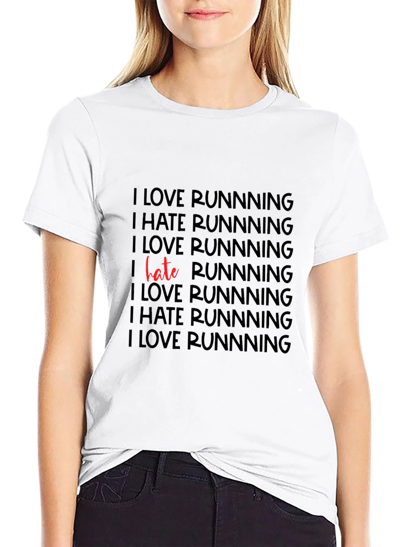 Funny Running T-Shirt - I Love/Hate Running