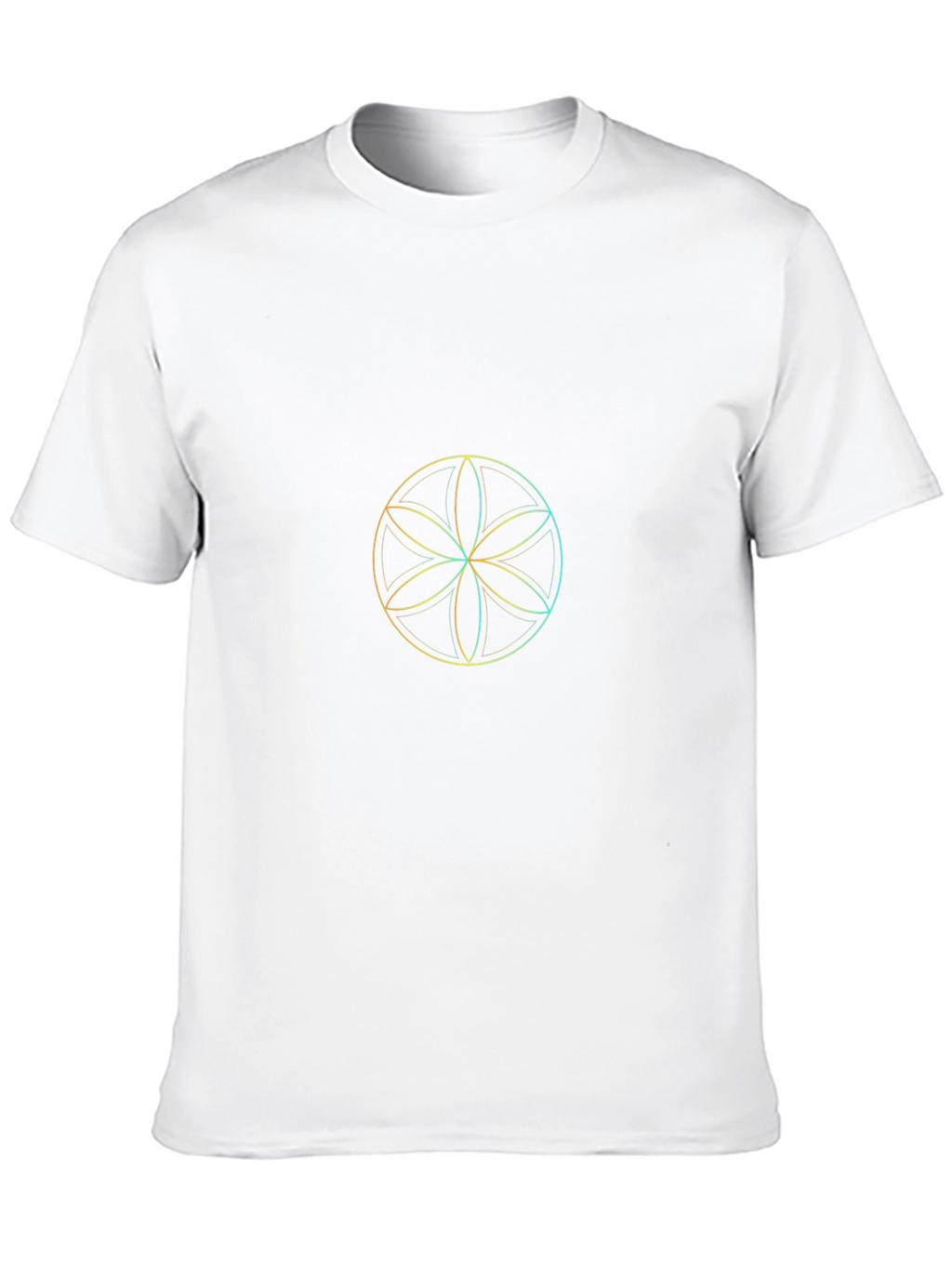 Geometric Flower of Life T-Shirt - Black