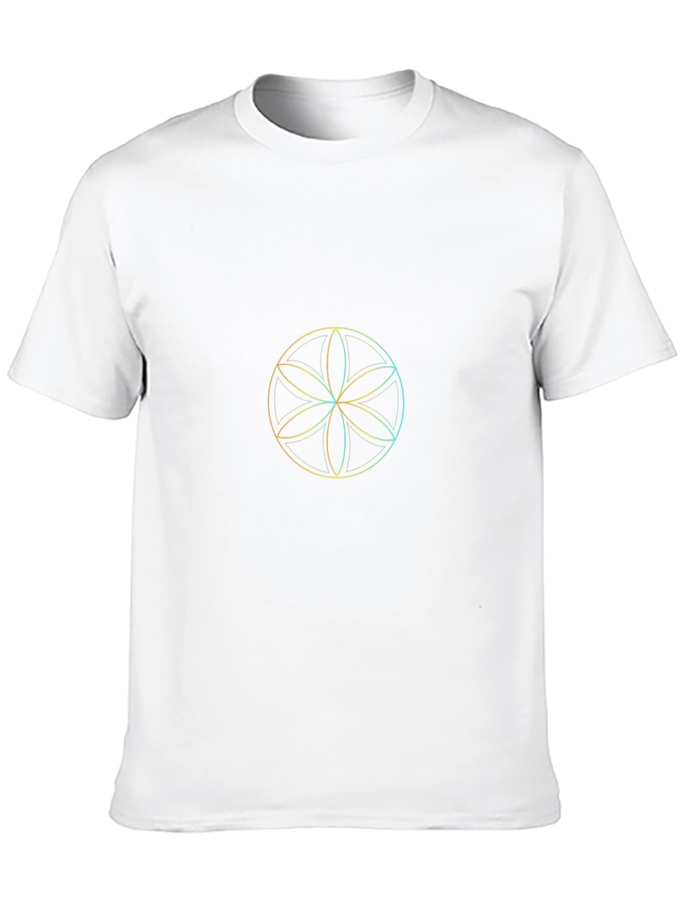 Geometric Flower of Life T-Shirt - Black
