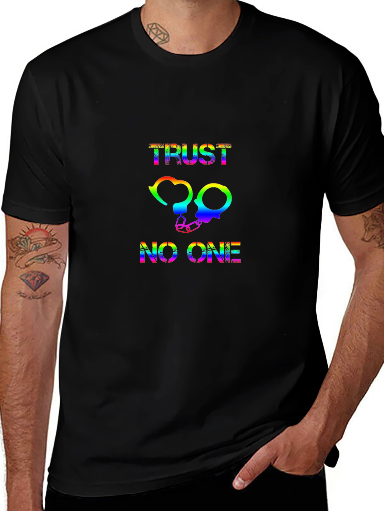 Rainbow Trust No One Graphic Black T-Shirt