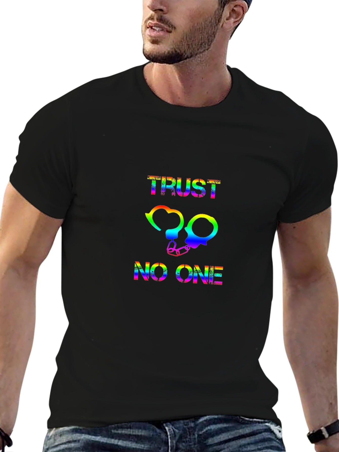 Rainbow Trust No One Graphic Black T-Shirt