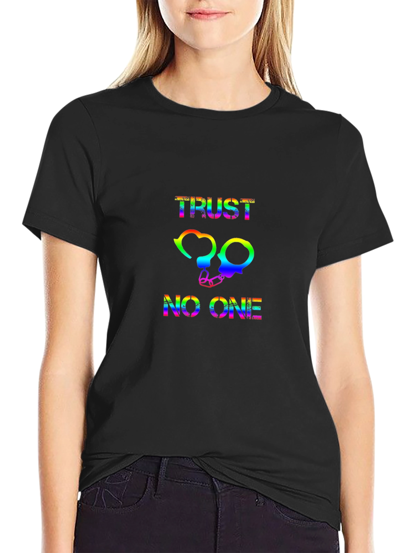 Rainbow Trust No One Graphic Black T-Shirt