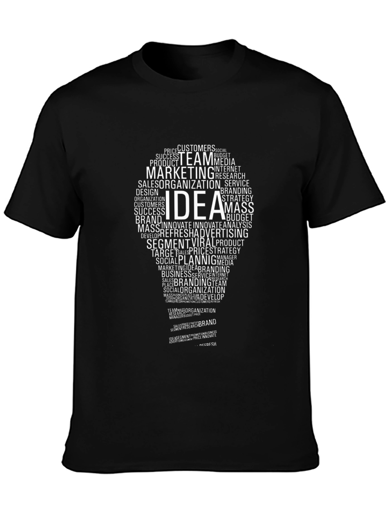 Idea Bulb Word Art T-Shirt