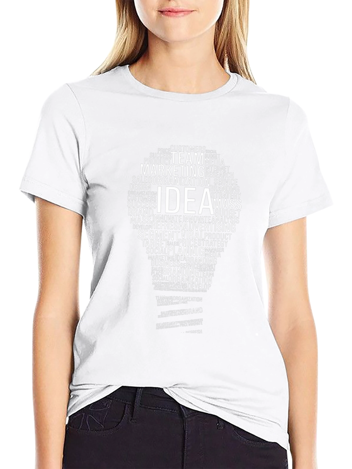 Idea Bulb Word Art T-Shirt