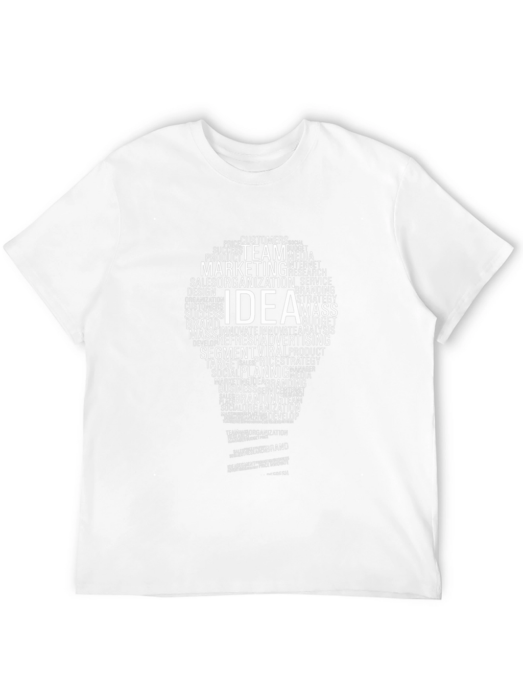 Idea Bulb Word Art T-Shirt
