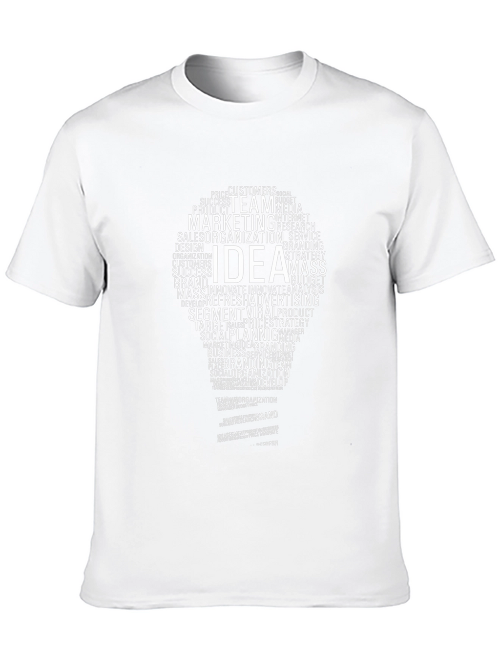 Idea Bulb Word Art T-Shirt