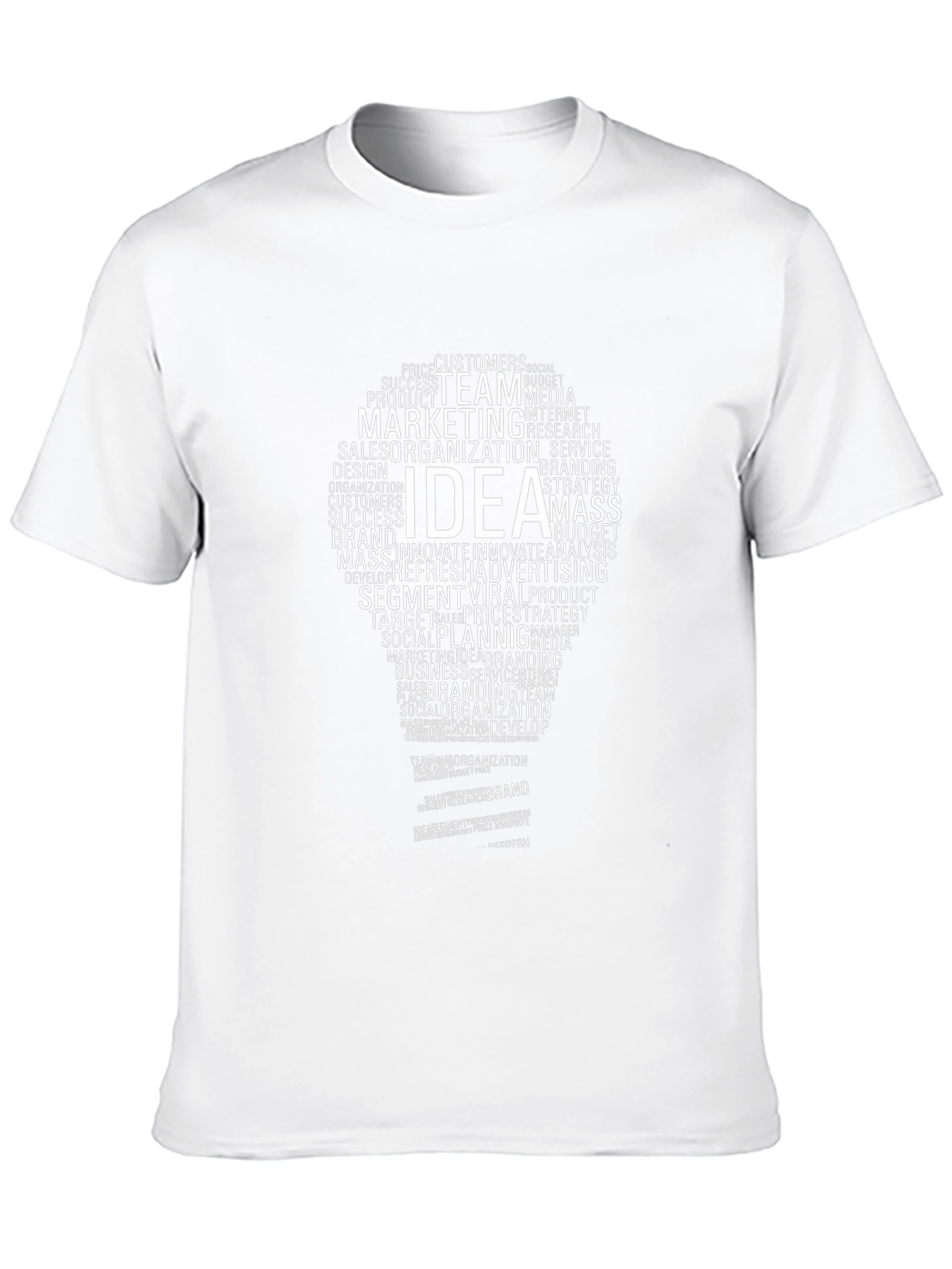 Idea Bulb Word Art T-Shirt