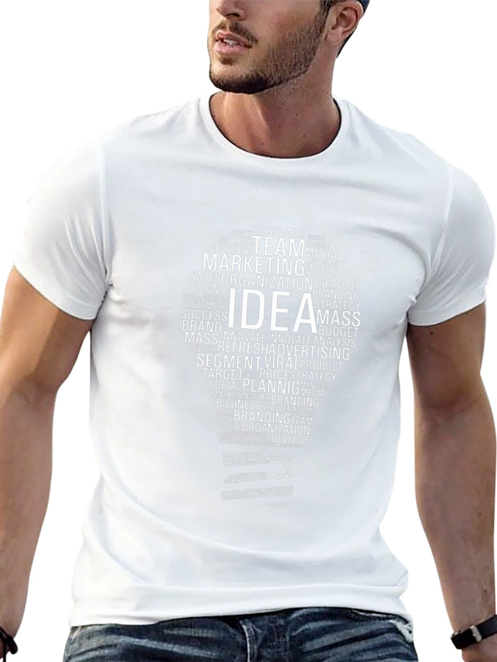 Idea Bulb Word Art T-Shirt