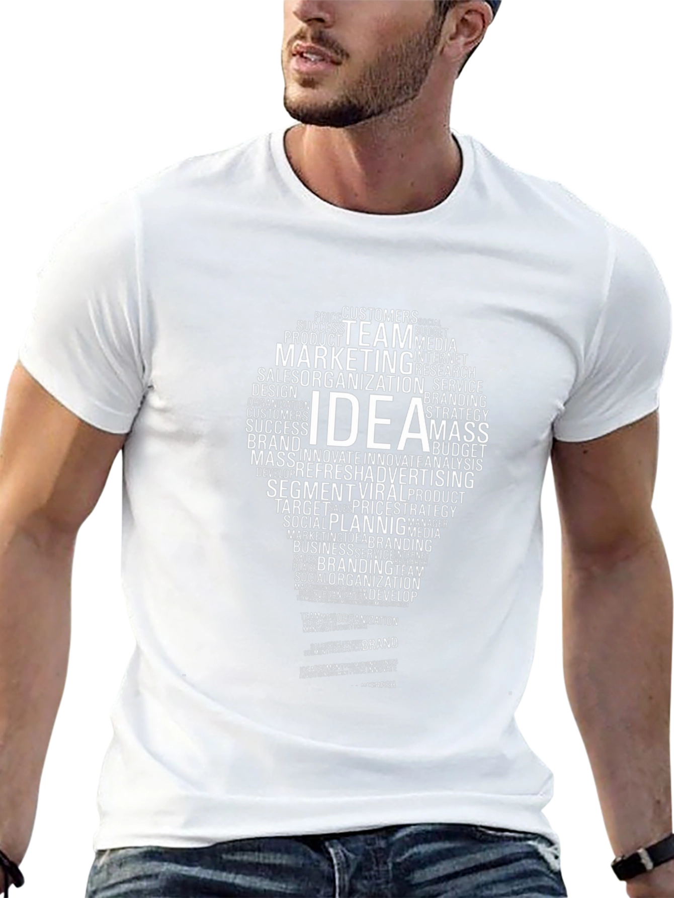 Idea Bulb Word Art T-Shirt