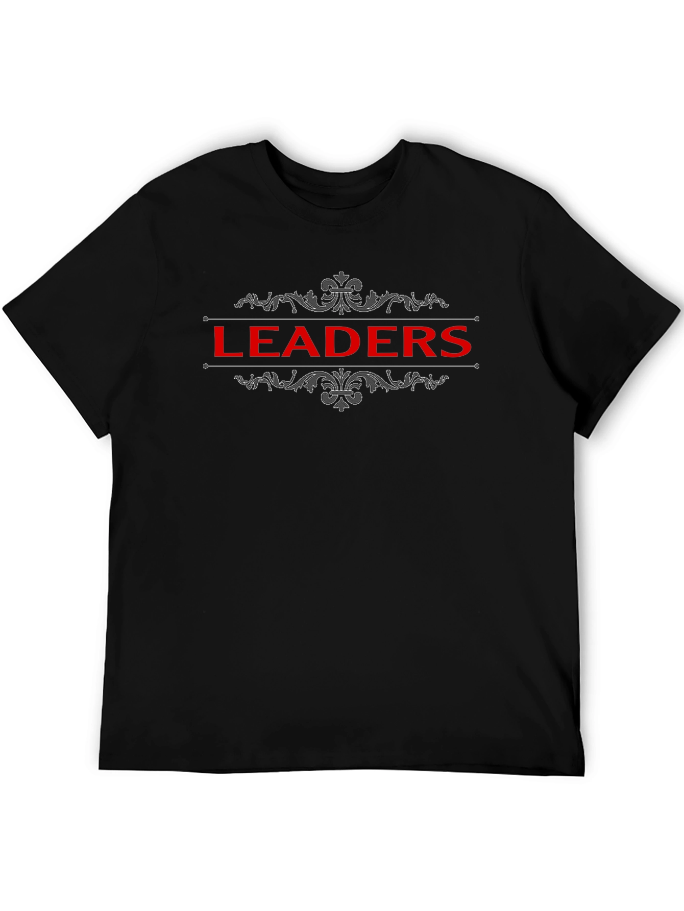 Leaders Graphic T-Shirt - Black Crew Neck Tee