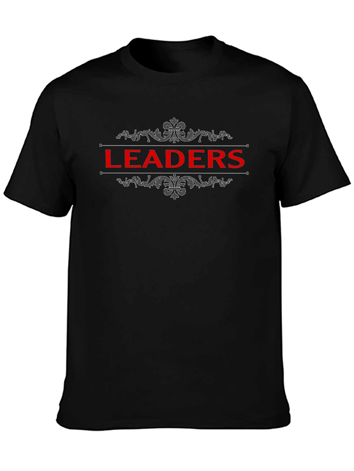 Leaders Graphic T-Shirt - Black Crew Neck Tee