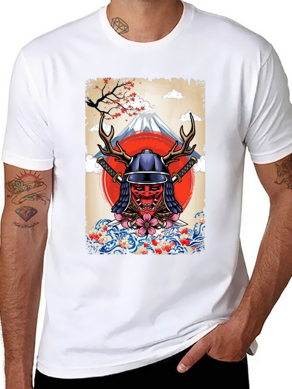 Samurai Mask T-Shirt - Japanese Style