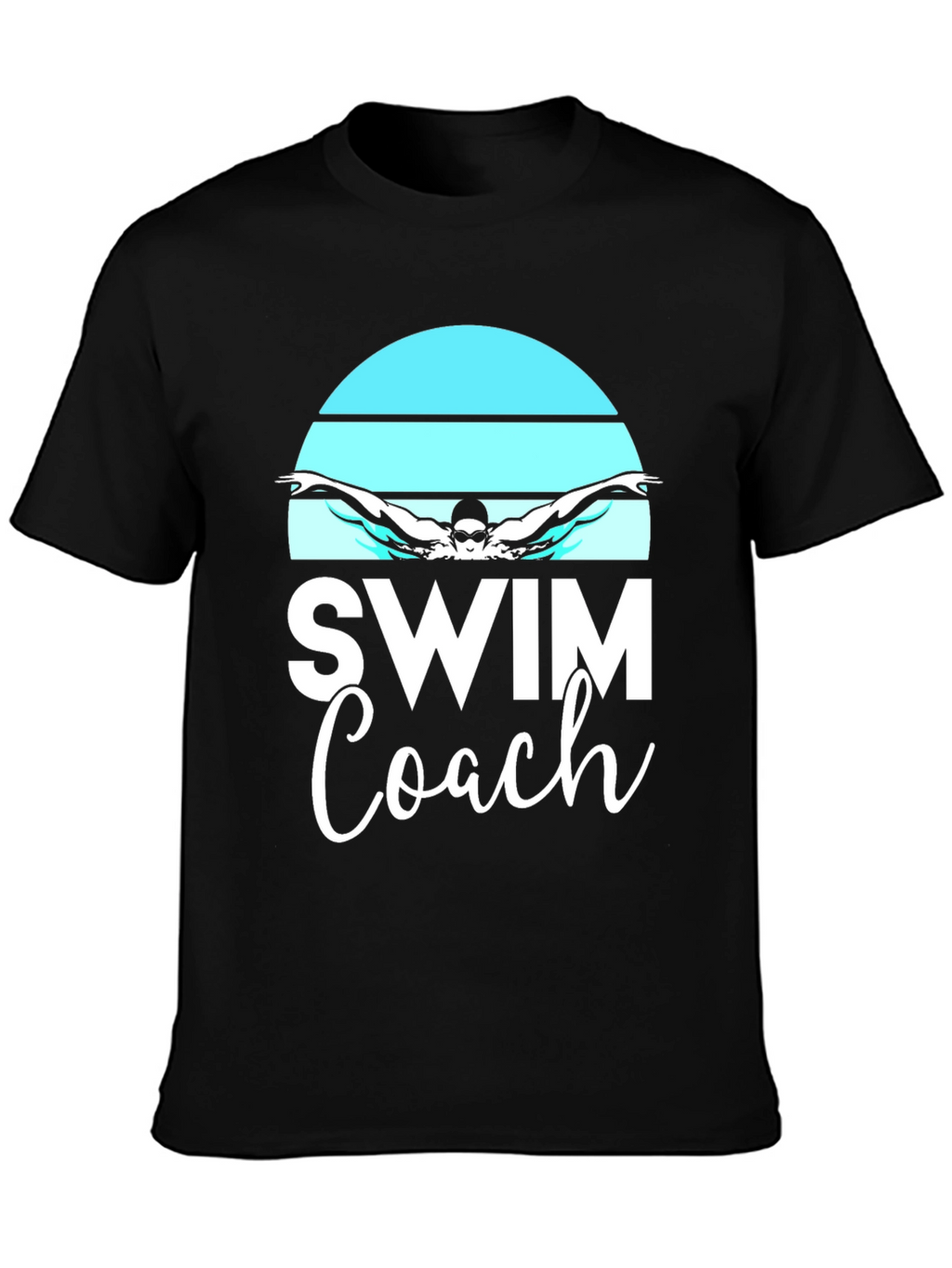 Swim Coach T-Shirt - Butterfly Swimmer Design