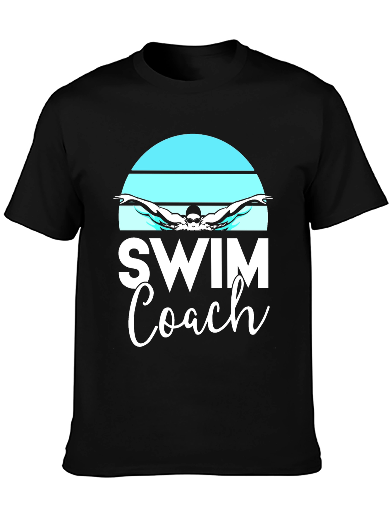 Swim Coach T-Shirt - Butterfly Swimmer Design