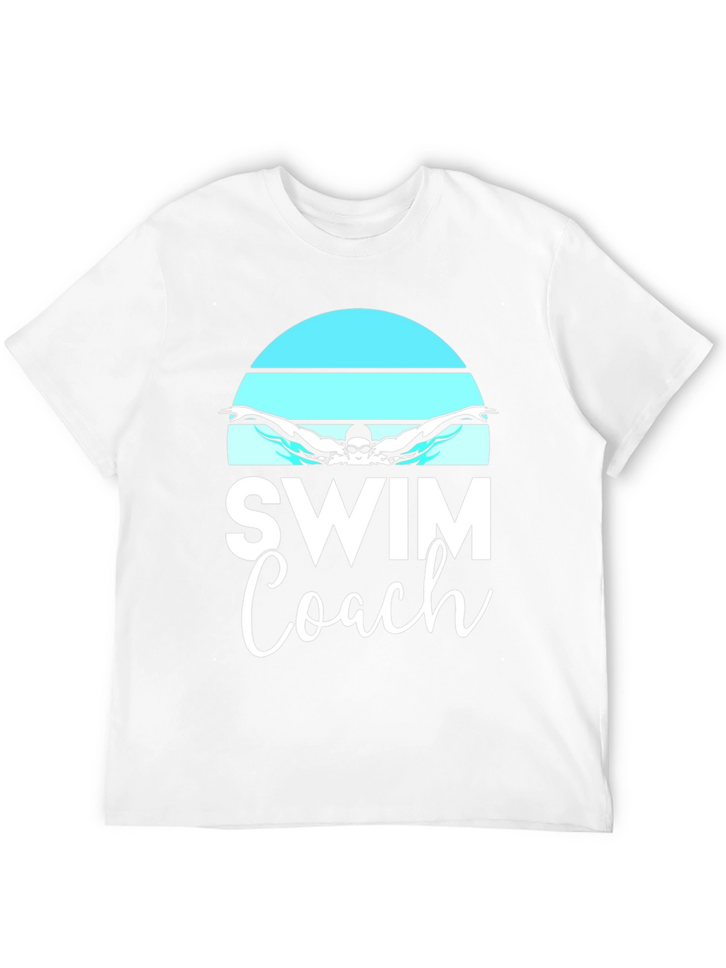 Swim Coach T-Shirt - Butterfly Swimmer Design