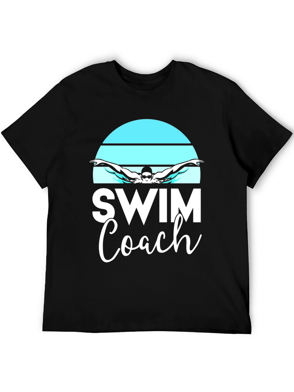 Swim Coach T-Shirt - Butterfly Swimmer Design