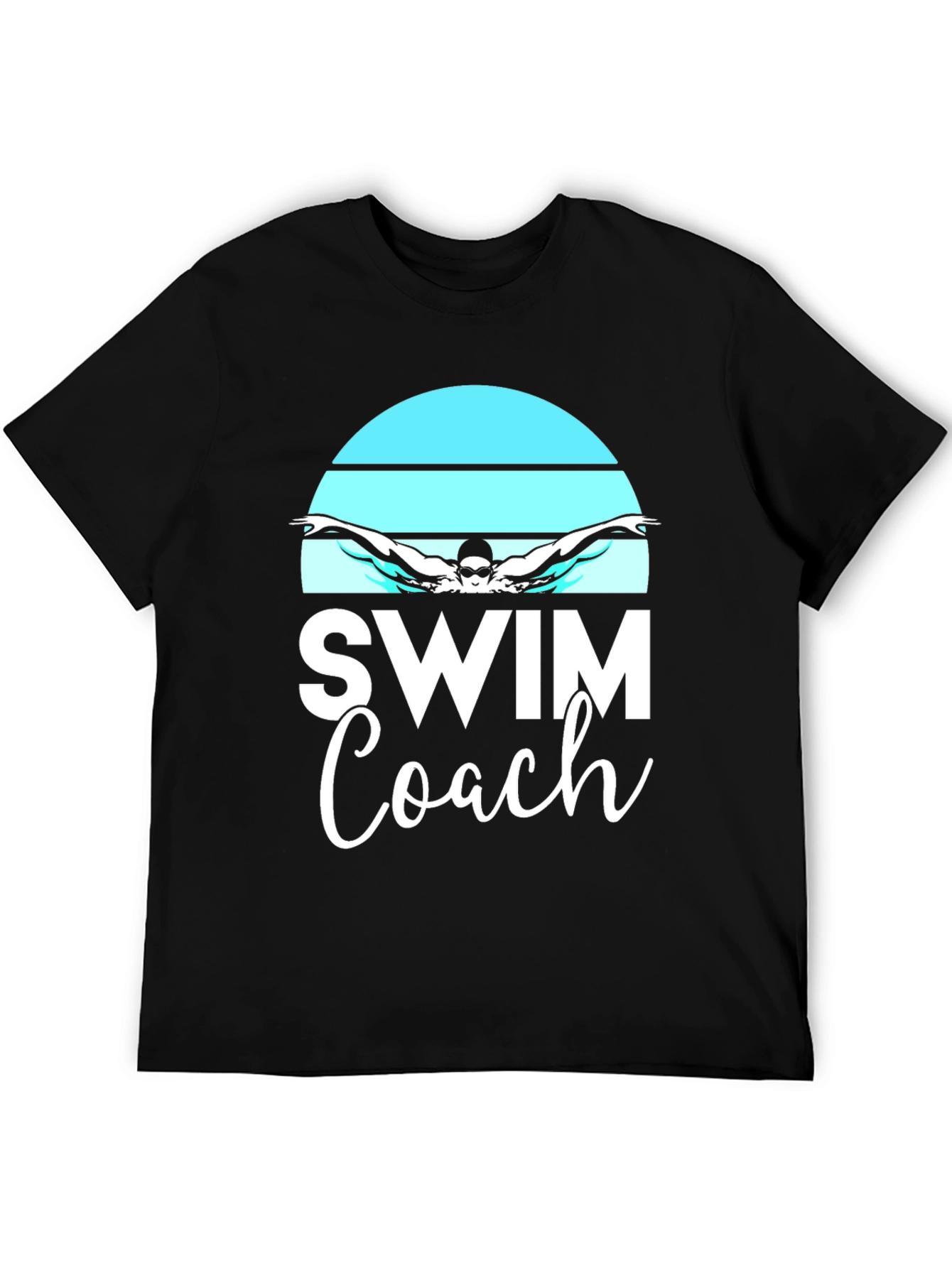Swim Coach T-Shirt - Butterfly Swimmer Design