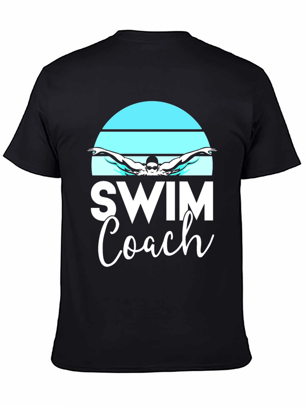 Swim Coach T-Shirt - Butterfly Swimmer Design