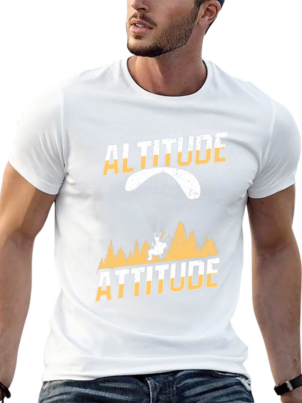 Altitude Attitude Black Graphic T-Shirt