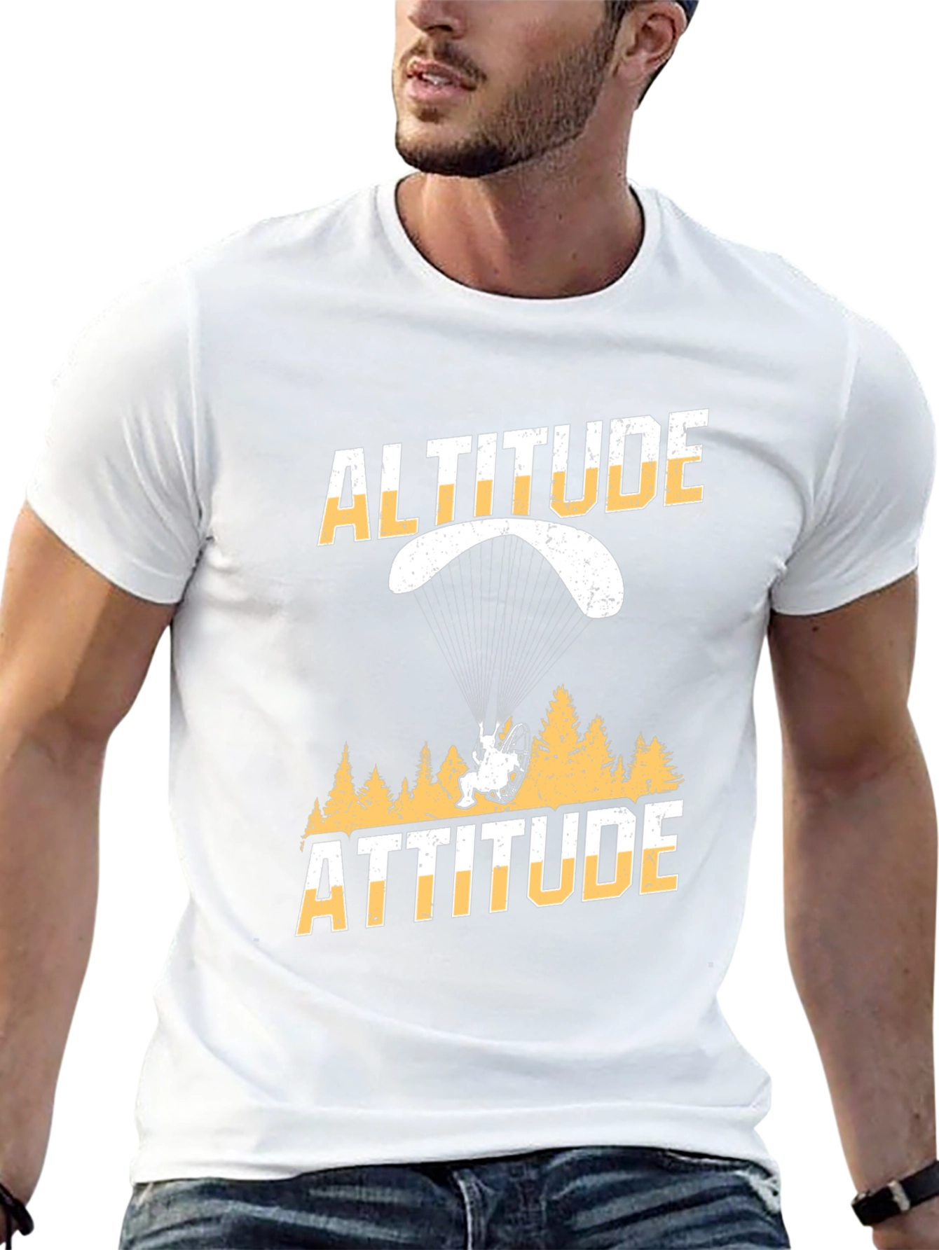 Altitude Attitude Black Graphic T-Shirt