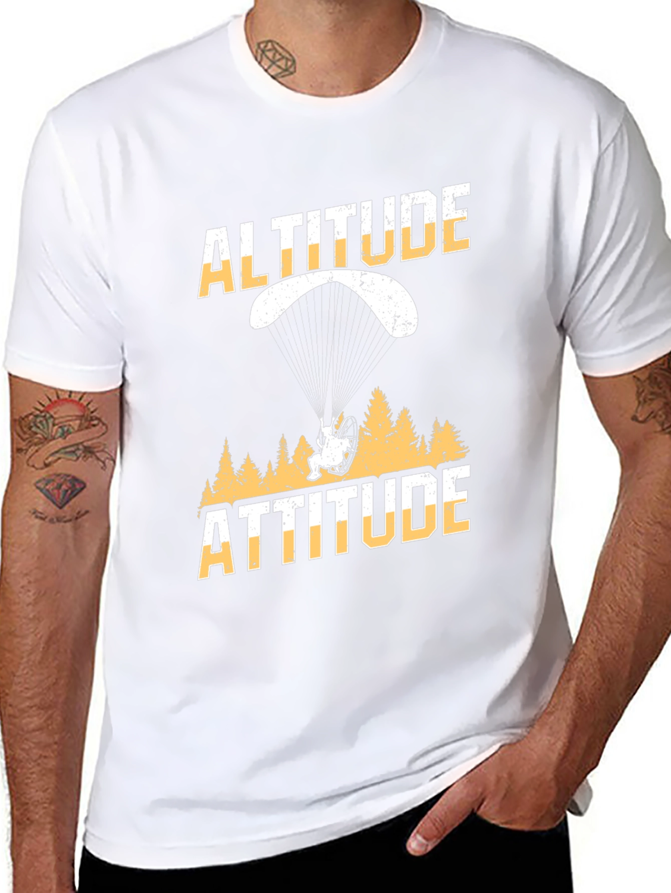 Altitude Attitude Black Graphic T-Shirt