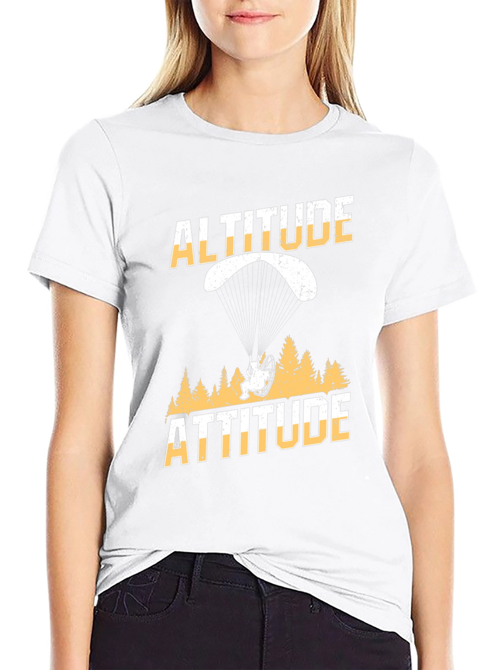 Altitude Attitude Black Graphic T-Shirt