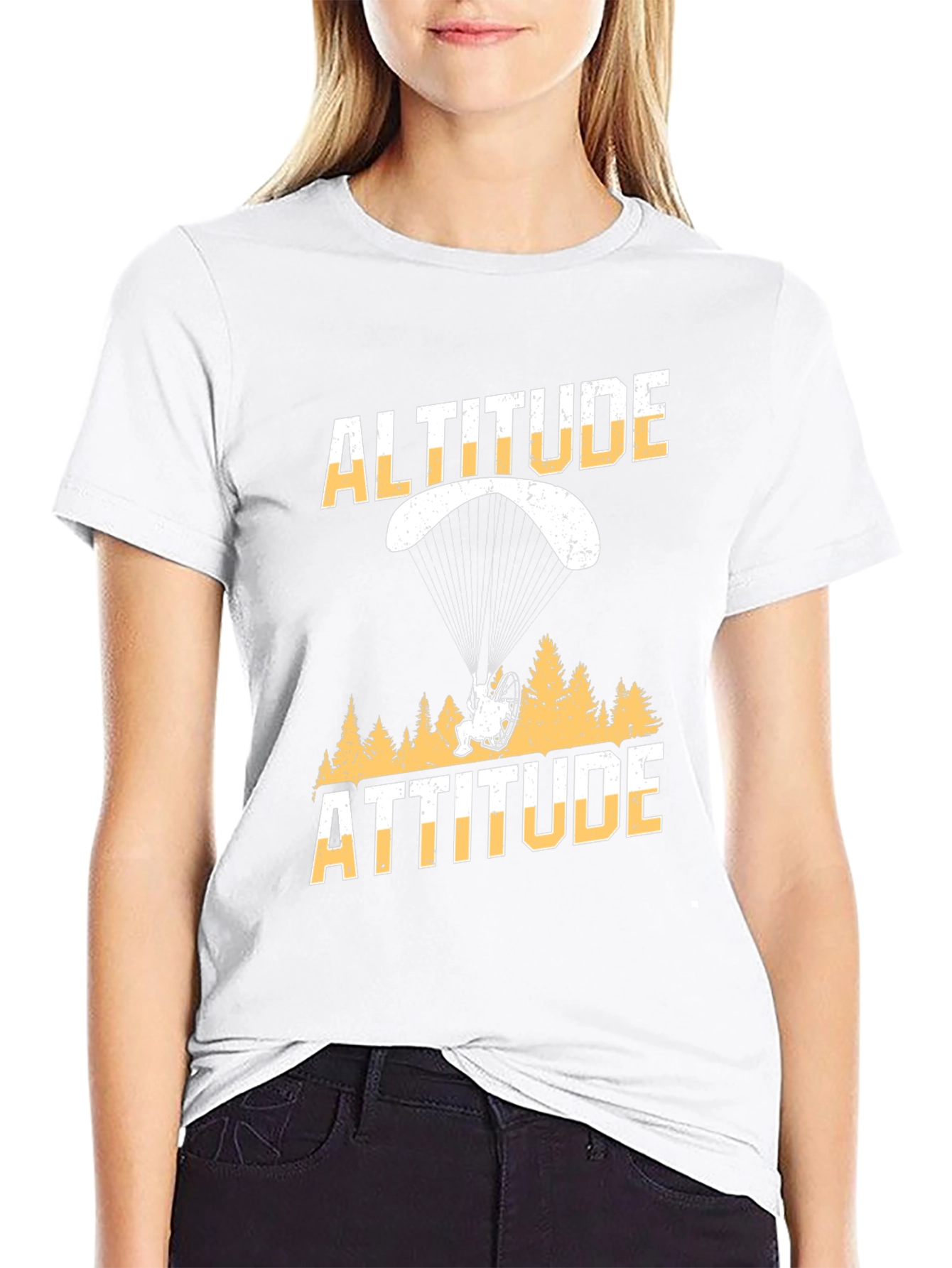 Altitude Attitude Black Graphic T-Shirt