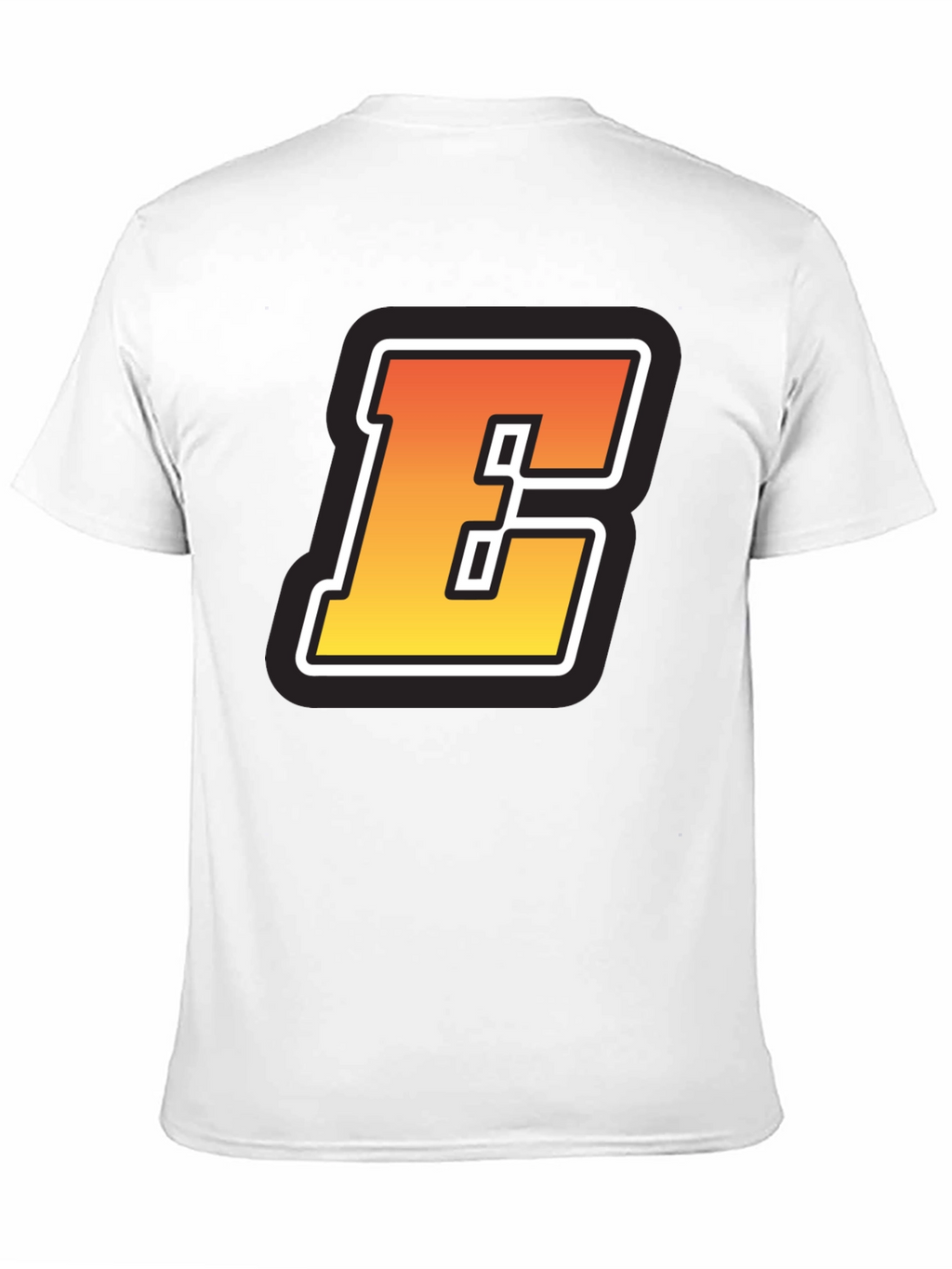 Bold Letter E Graphic Tee - Black T-Shirt