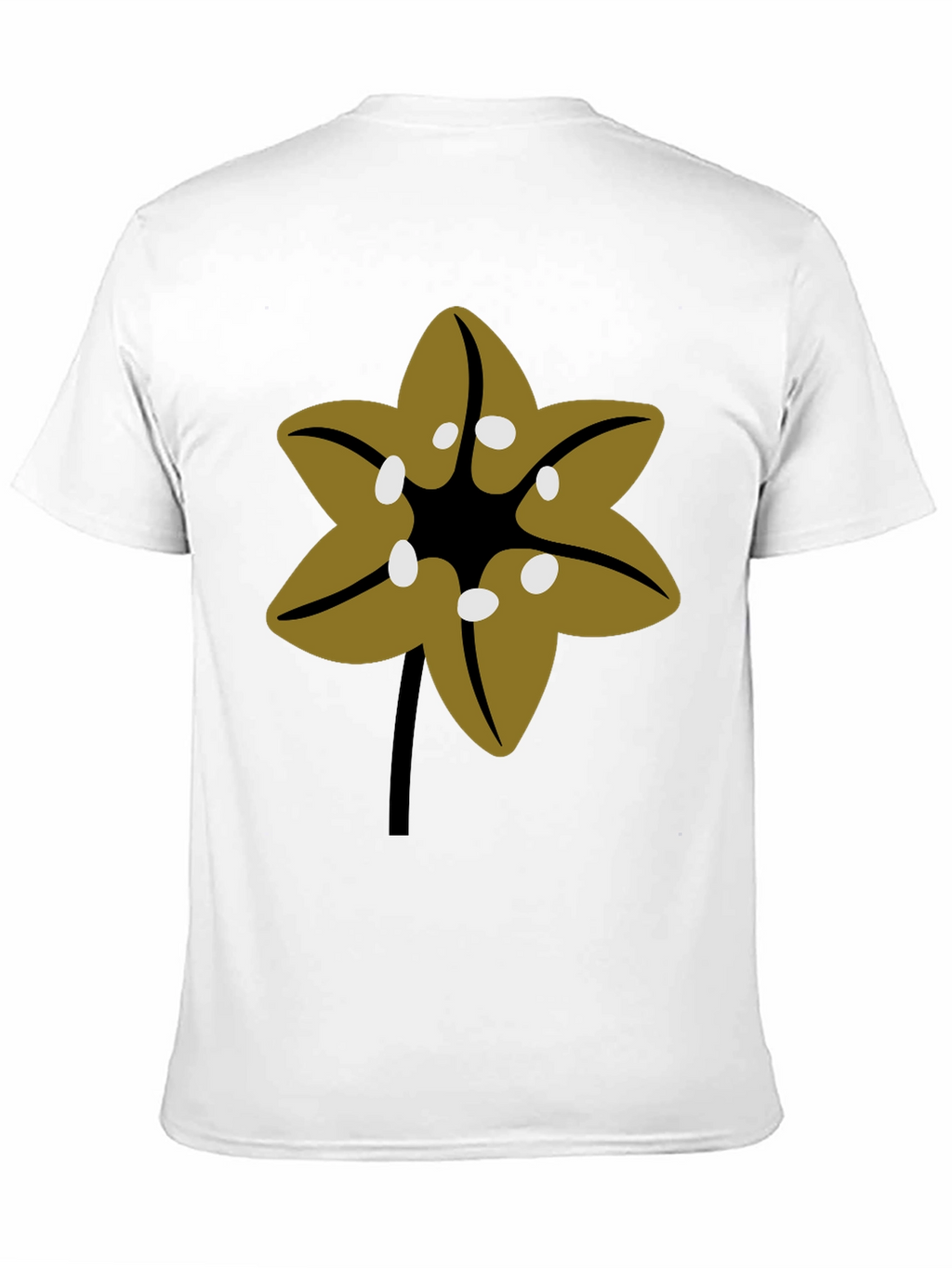 Floral Graphic Tee - Black Cotton Blend T-Shirt