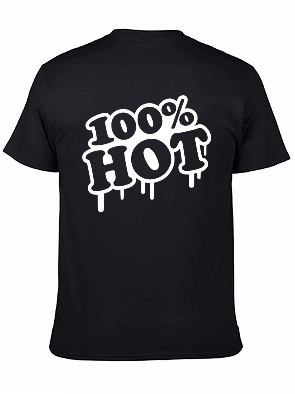 100% Hot Graphic Tee - Black
